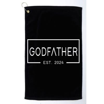Godfather Est 2024 First Time Godfather FatherS Day Golf Towel