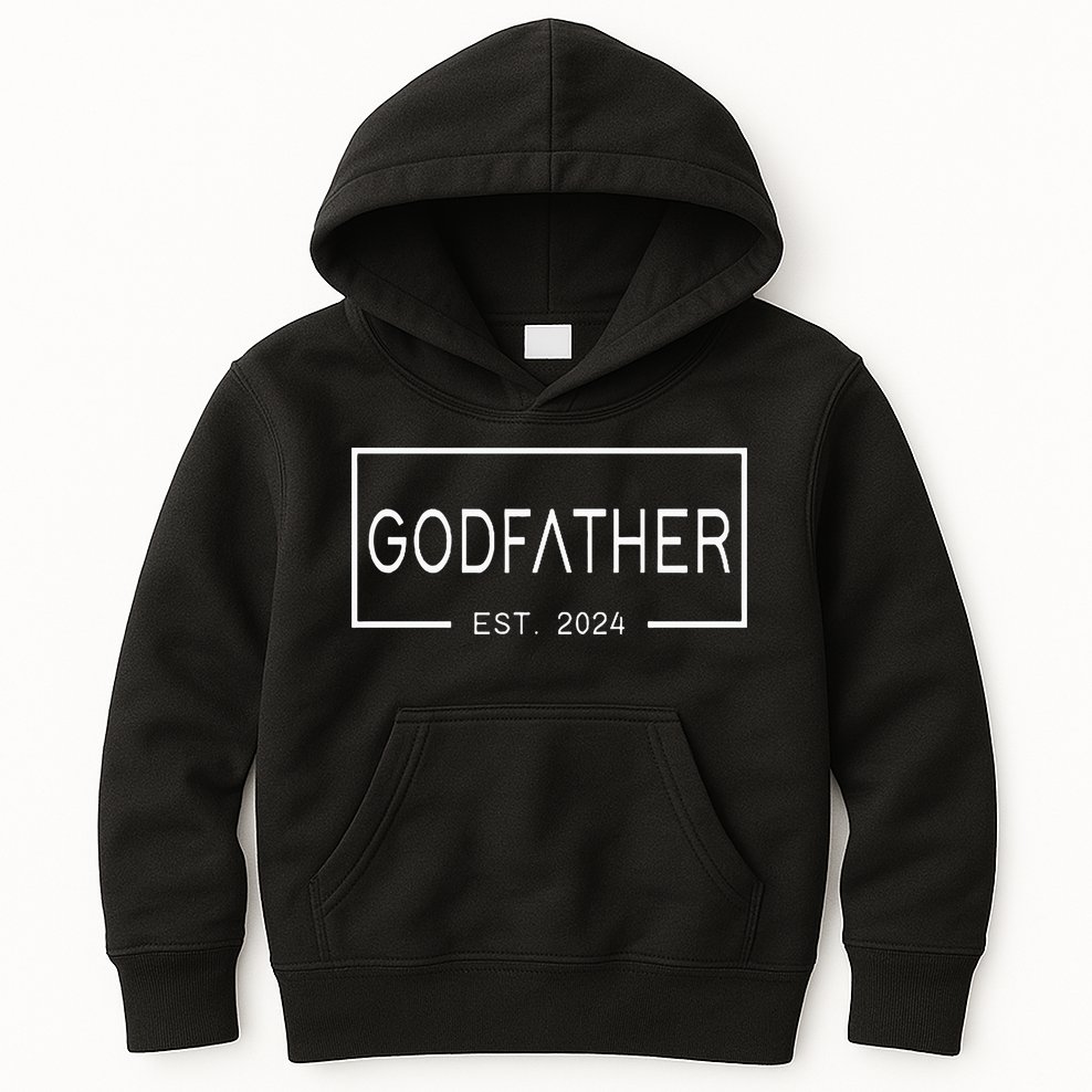 Godfather Est 2024 First Time Godfather FatherS Day Kids Hoodie