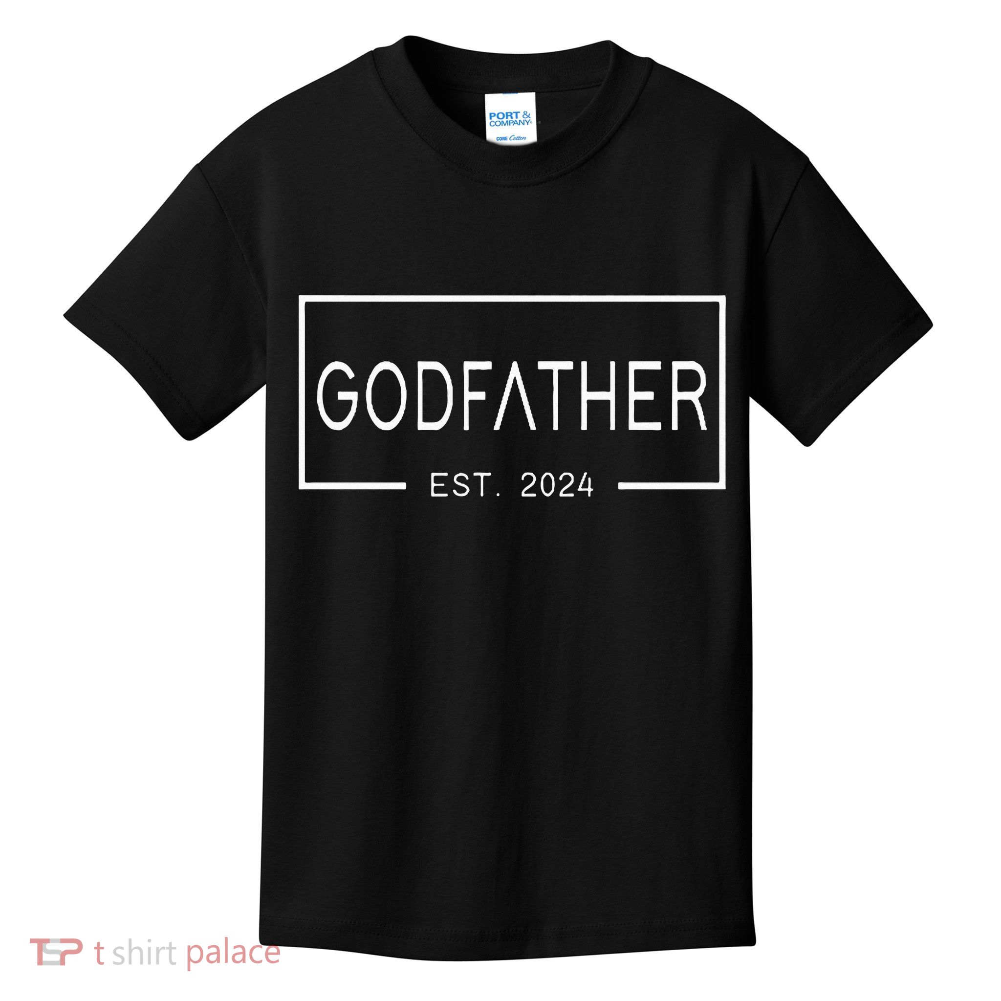 Godfather Est 2024 First Time Godfather FatherS Day Kids T-Shirt