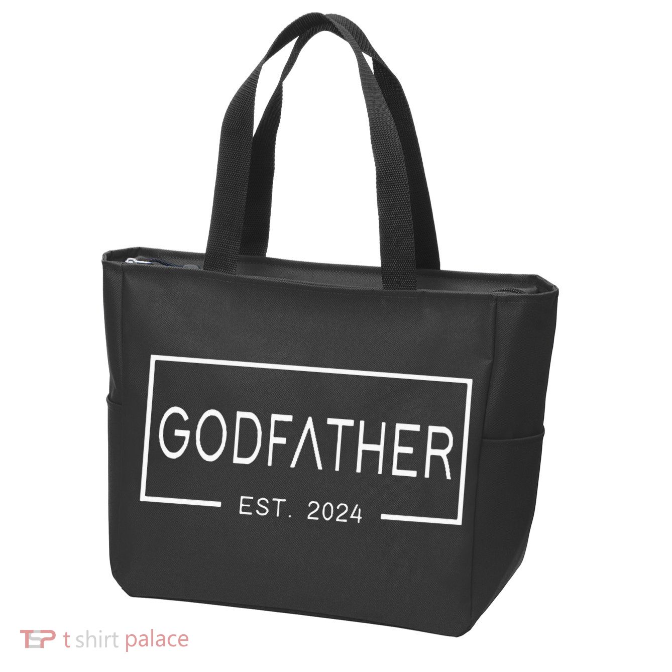 Godfather Est 2024 First Time Godfather FatherS Day Zip Tote Bag