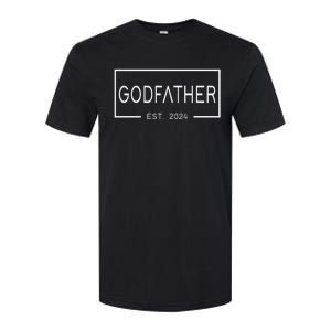 Godfather Est 2024 First Time Godfather FatherS Day Softstyle CVC T-Shirt