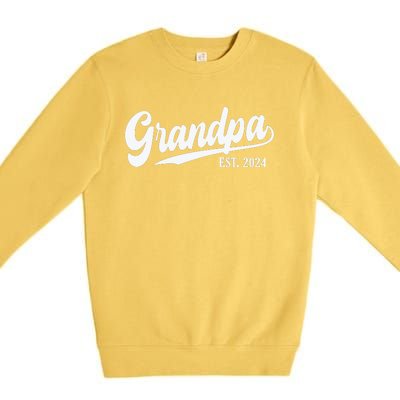 Grandpa Est 2024 Premium Crewneck Sweatshirt