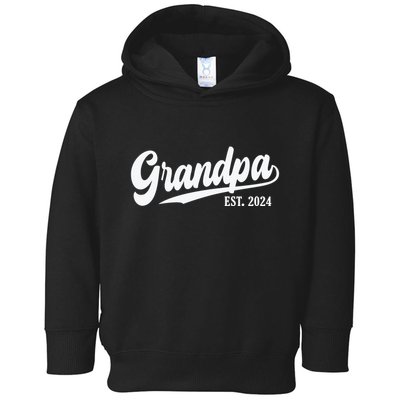 Grandpa Est 2024 Toddler Hoodie