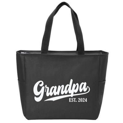 Grandpa Est 2024 Zip Tote Bag