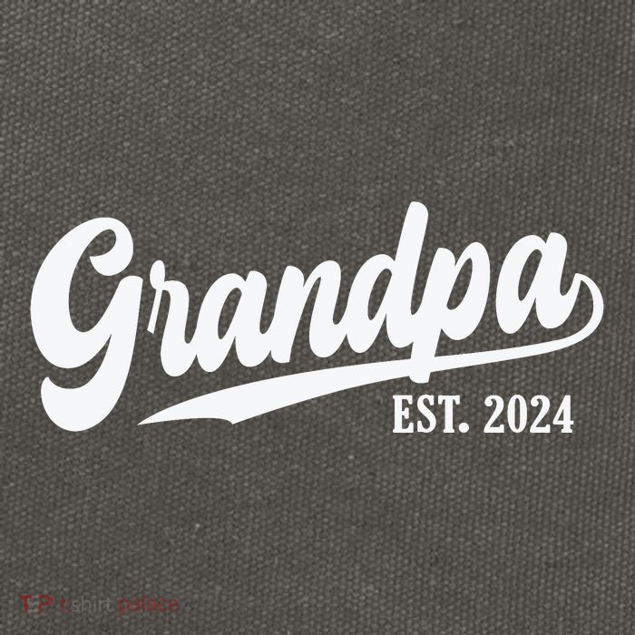 Grandpa Est 2024 Cotton Canvas Backpack