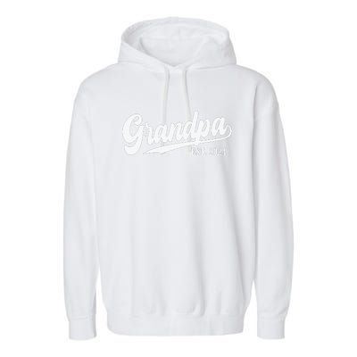 Grandpa Est 2024 Garment-Dyed Fleece Hoodie