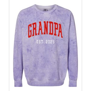 Grandpa Est 2025 Colorblast Crewneck Sweatshirt