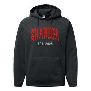 Grandpa Est 2025 Performance Fleece Hoodie