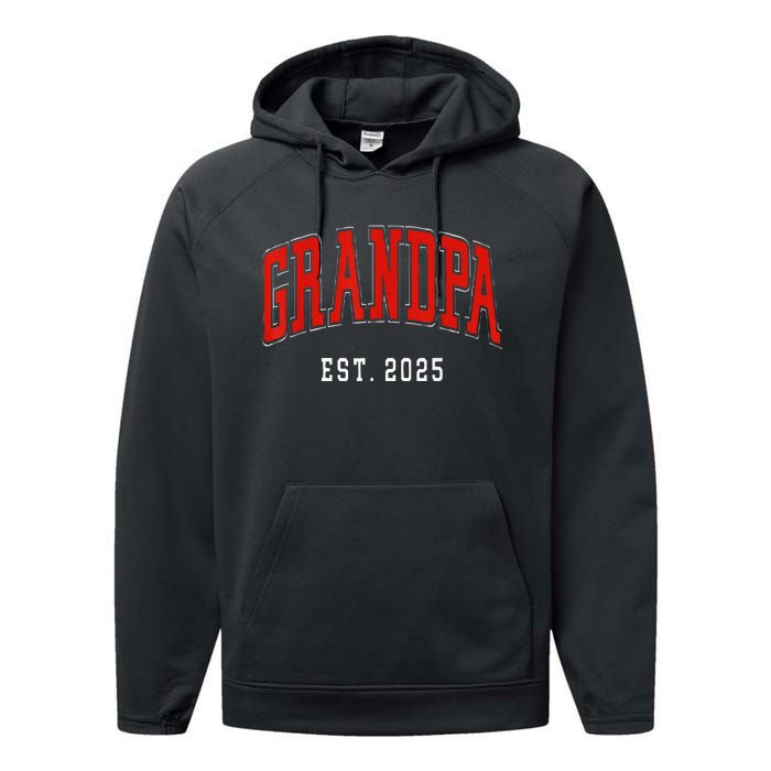 Grandpa Est 2025 Performance Fleece Hoodie