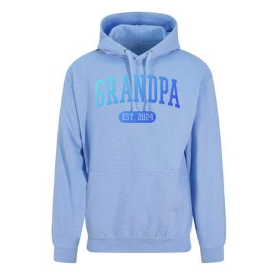 Grandpa Est 2024 Vintage Funny Gift Unisex Surf Hoodie