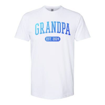 Grandpa Est 2024 Vintage Funny Gift Softstyle CVC T-Shirt