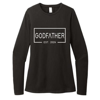 Godfather Est 2024 First Time Godfather FatherS Day Cute Gift Womens CVC Long Sleeve Shirt