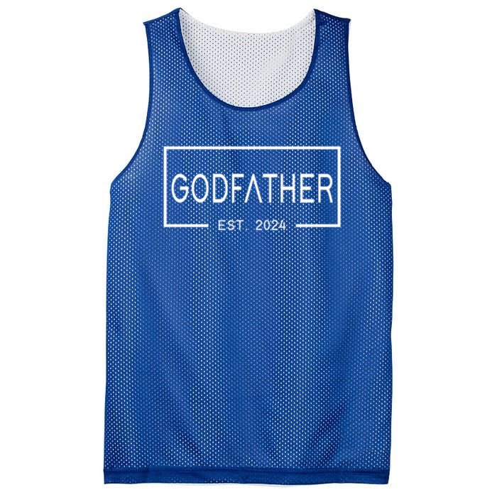 Godfather Est 2024 First Time Godfather FatherS Day Cute Gift Mesh Reversible Basketball Jersey Tank