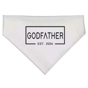 Godfather Est 2024 First Time Godfather FatherS Day Cute Gift USA-Made Doggie Bandana