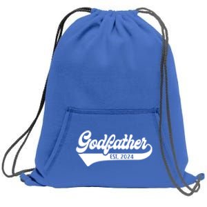 Godfather Est 2024 New Godfather Funny FatherS Day Gift Sweatshirt Cinch Pack Bag