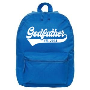 Godfather Est 2024 New Godfather Funny FatherS Day Gift 16 in Basic Backpack