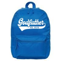 Godfather Est 2024 New Godfather Funny FatherS Day Gift 16 in Basic Backpack