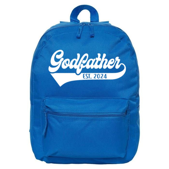 Godfather Est 2024 New Godfather Funny FatherS Day Gift 16 in Basic Backpack