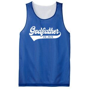 Godfather Est 2024 New Godfather Funny FatherS Day Gift Mesh Reversible Basketball Jersey Tank