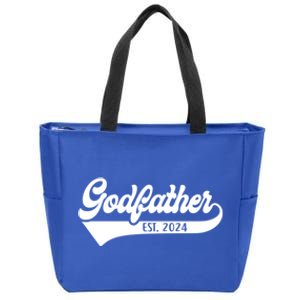 Godfather Est 2024 New Godfather Funny FatherS Day Gift Zip Tote Bag