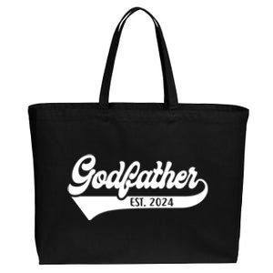 Godfather Est 2024 New Godfather Funny FatherS Day Gift Cotton Canvas Jumbo Tote