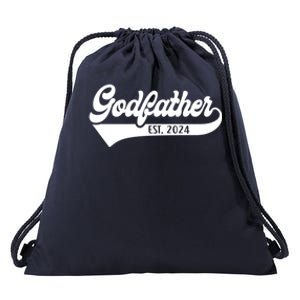 Godfather Est 2024 New Godfather Funny FatherS Day Gift Drawstring Bag