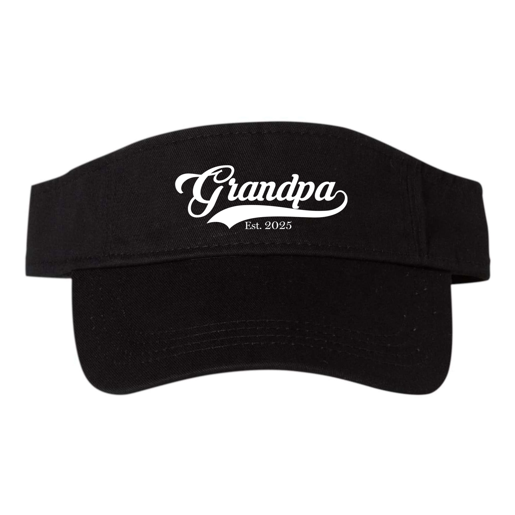 Grandpa Est 2025 Baseball Team Font Visor