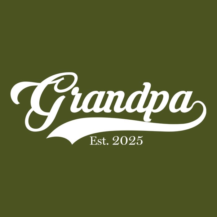 Grandpa Est 2025 Baseball Team Font Backpack