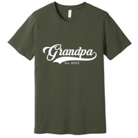 Grandpa Est 2025 Baseball Team Font Premium T-Shirt