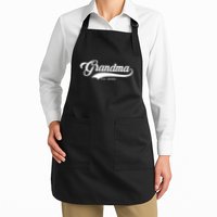 Grandma Est 2025 Baseball Team Font Apron