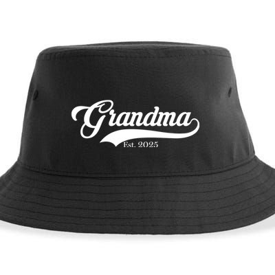 Grandma Est 2025 Baseball Team Font Sustainable Bucket Hat