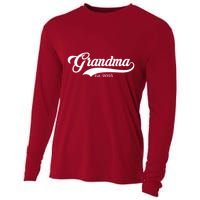 Grandma Est 2025 Baseball Team Font Cooling Performance Long Sleeve Crew