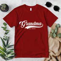 Grandma Est 2025 Baseball Team Font Premium T-Shirt
