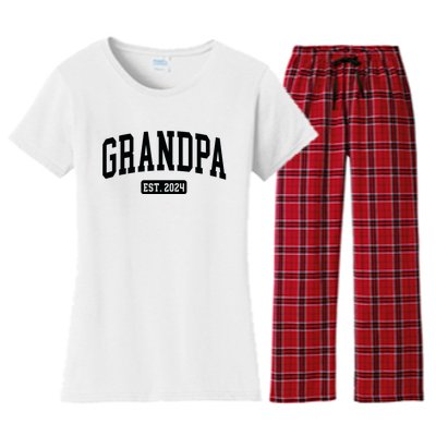 Grandpa Est. 2024 Women's Flannel Pajama Set