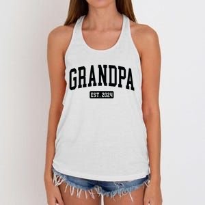 Grandpa Est. 2024 Women's Knotted Racerback Tank