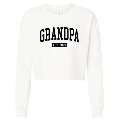 Grandpa Est. 2024 Cropped Pullover Crew