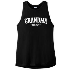 Grandma Est 2024 Promoted To Grandma 2024 For Grandmother Ladies PosiCharge Tri-Blend Wicking Tank