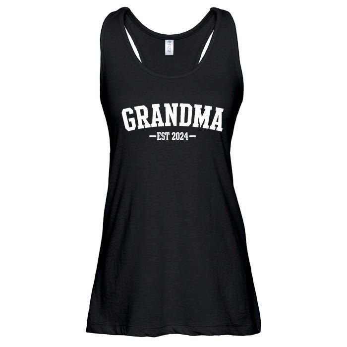 Grandma Est 2024 Promoted To Grandma 2024 For Grandmother Ladies Essential Flowy Tank