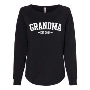 Grandma Est 2024 Promoted To Grandma 2024 For Grandmother Womens California Wash Sweatshirt