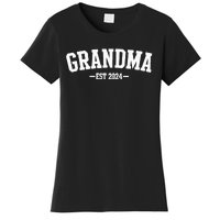 Grandma Est 2024 Promoted To Grandma 2024 For Grandmother Women's T-Shirt