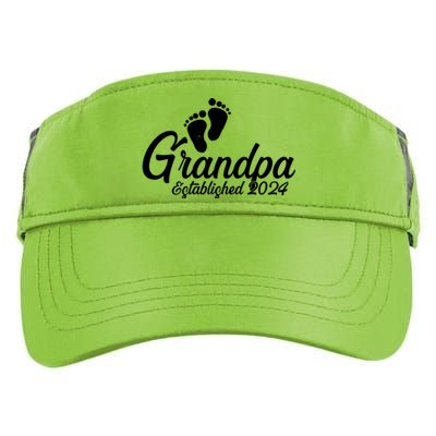 Grandpa Established 2024 Baby Footprints Adult Drive Performance Visor