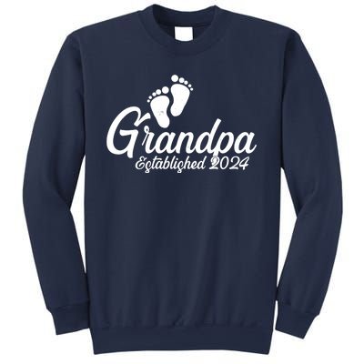 Grandpa Established 2024 Baby Footprints Sweatshirt