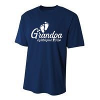 Grandpa Established 2024 Baby Footprints Performance Sprint T-Shirt