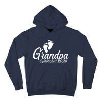 Grandpa Established 2024 Baby Footprints Tall Hoodie