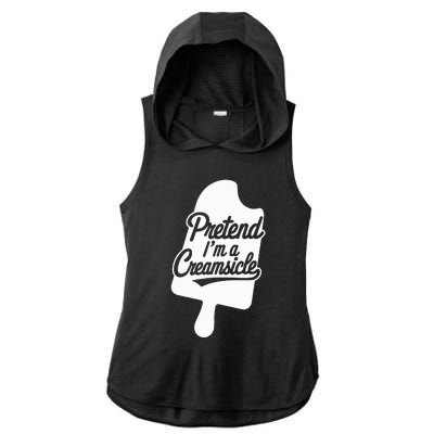 Group Easy Adult Halloween Costumes Pretend IM A Creamsicle Ladies PosiCharge Tri-Blend Wicking Draft Hoodie Tank