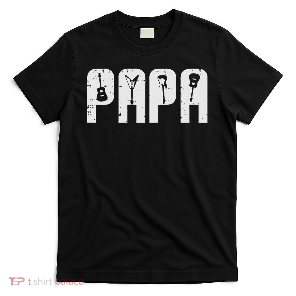 Guitar Electric Acoustic Bass Dad Daddy Men T-Shirt