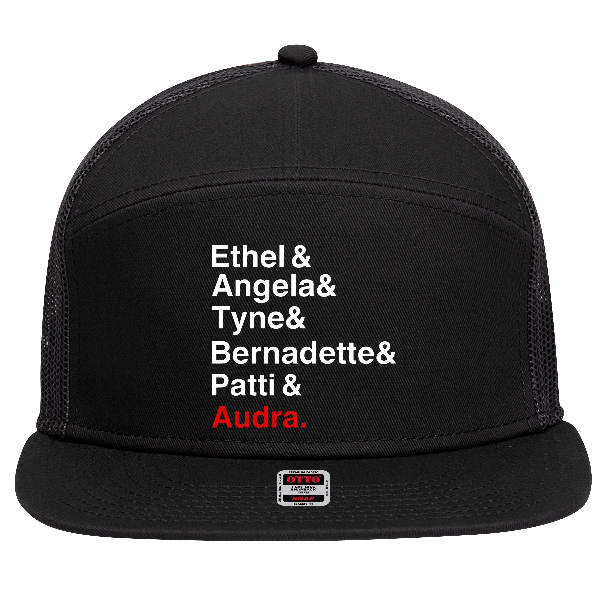 Gypsy Ethel Angela Tyne Bernadette Patti Audra 7 Panel Mesh Trucker Snapback Hat