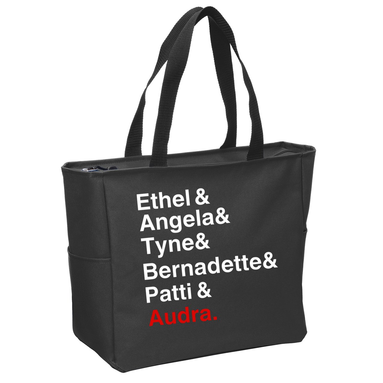 Gypsy Ethel Angela Tyne Bernadette Patti Audra Zip Tote Bag