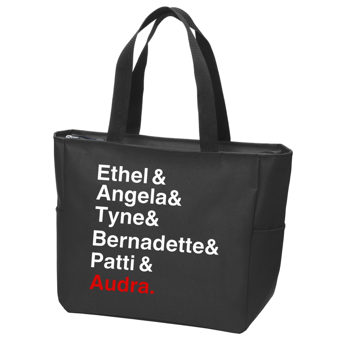Gypsy Ethel Angela Tyne Bernadette Patti Audra Zip Tote Bag