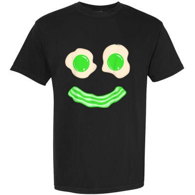 Green Eggs and Bacon Ham Smile Face Brunch Breakfast Costume Garment-Dyed Heavyweight T-Shirt